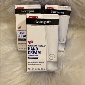 Neutrogena Norwegian Formula Hand Cream Fragrance Free 2oz Set of 3 NEW
